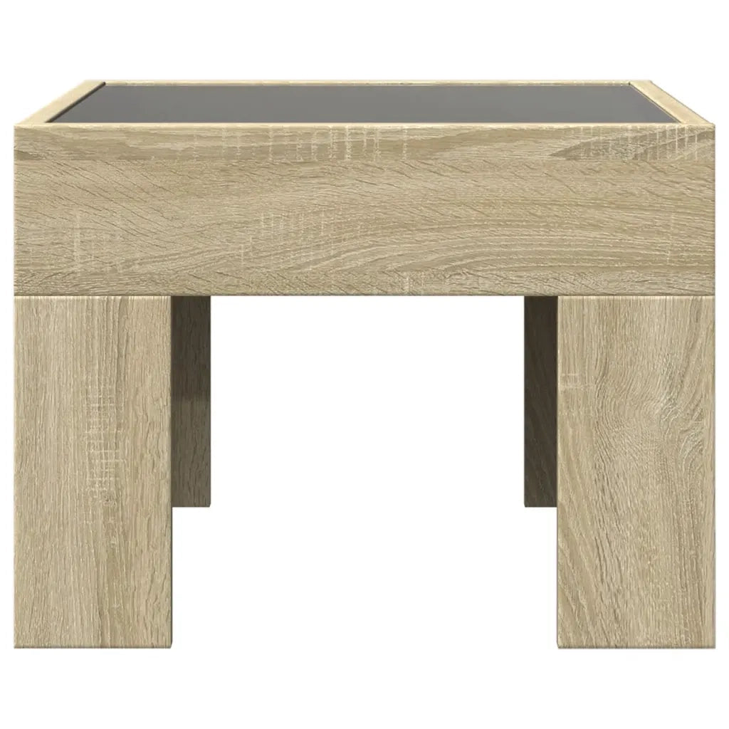 Comodino con LED Infinity Rovere Sonoma 40x40x30 cm 3284072