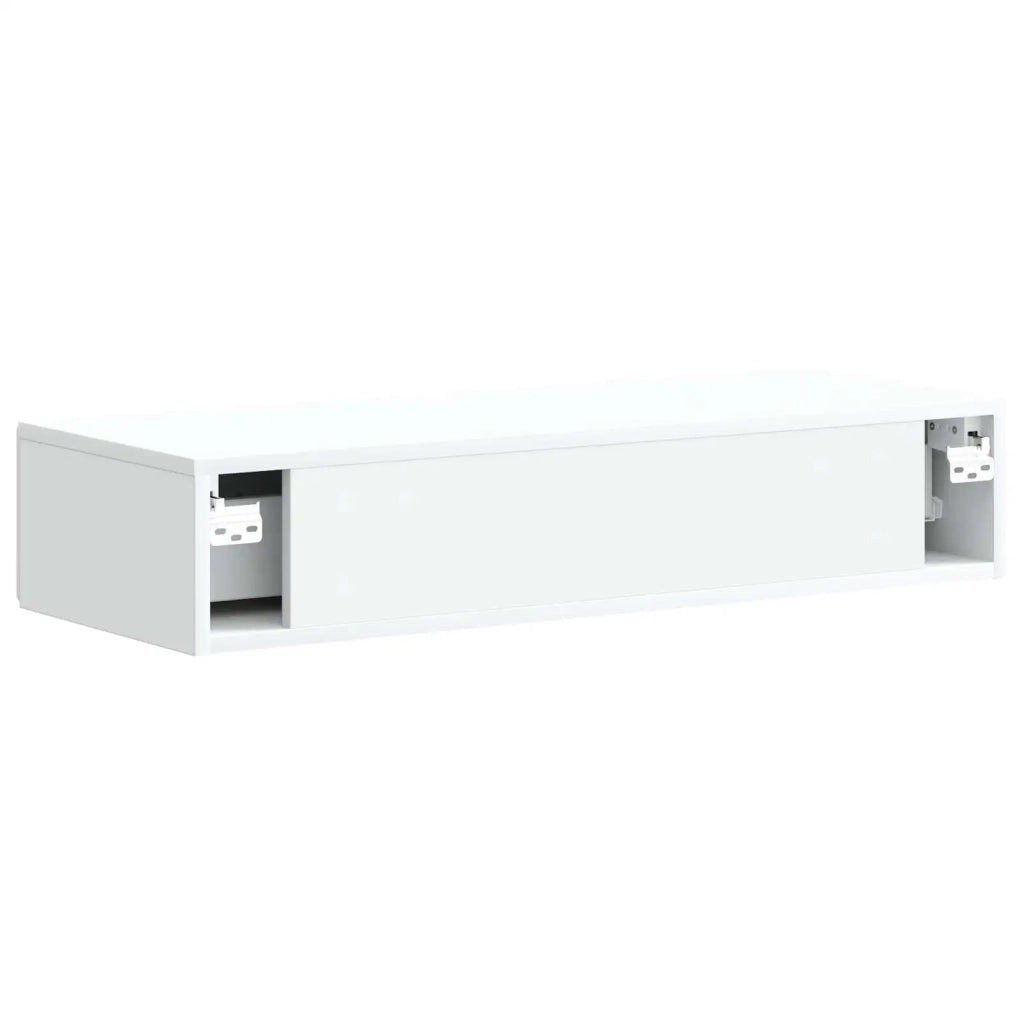Tavolino da Parete Laterale Bianco 87,5 x 34,5 x 17 cm 899175