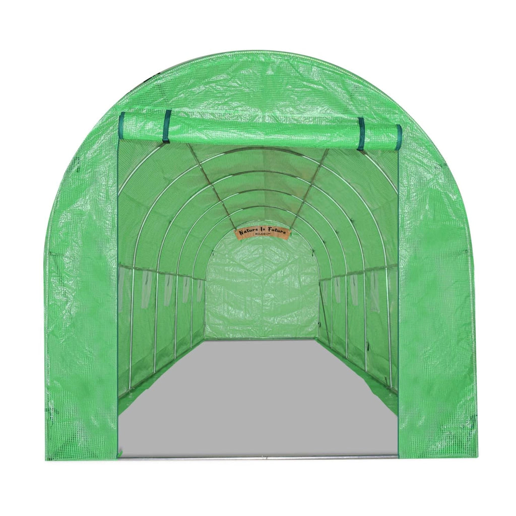 Serra da coltivazione 3x6 M serra da giardino con struttura a tunnel in acciaio zincato e copertura in PE retinato. Greenhouse da 18mq 300x600x190cm