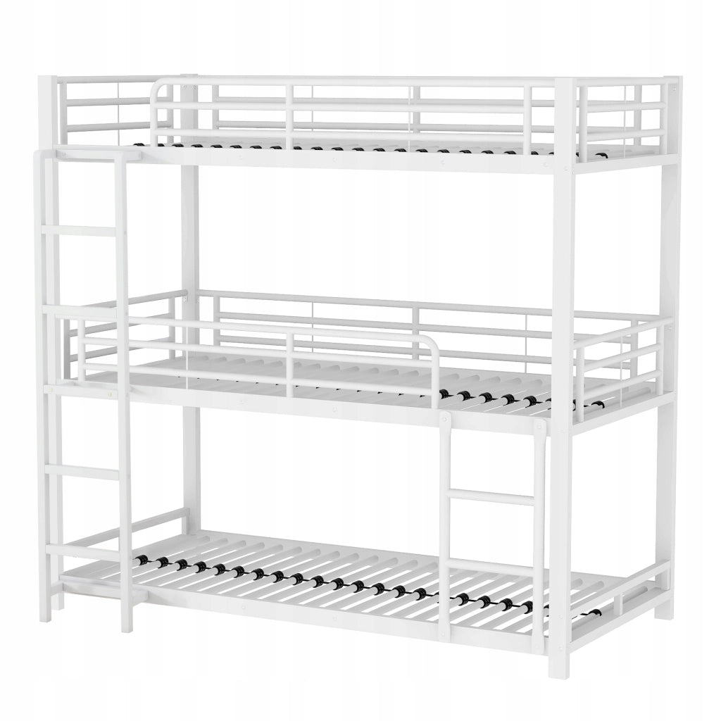 Letto a castello in metallo - Xylo - 90x200 - Bianco