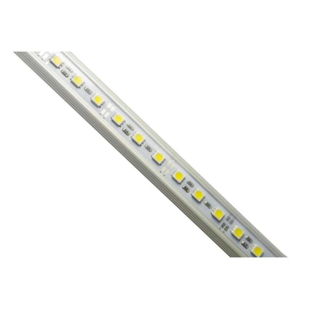 Trade Shop - Striscia Led Barra Rigida Profilo Alluminio Copertura Plexiglass 2mt M Metri - -bianco Caldo      -