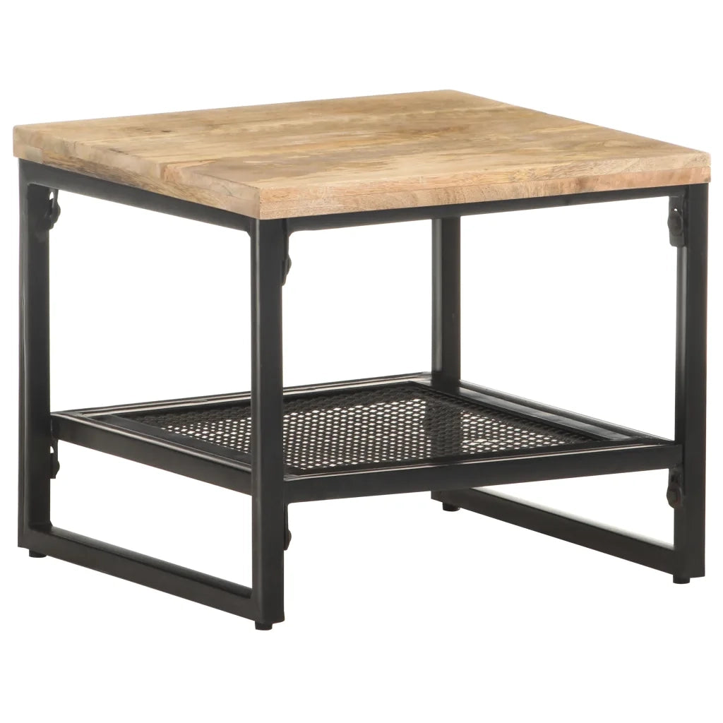 Tavolino Laterale 40x40x35 cm in Legno Massello di Mango 320241