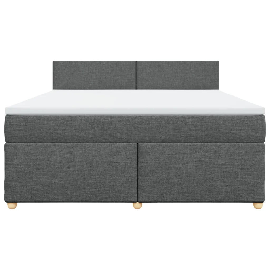 Giroletto a Molle con Materasso Grigio Scuro 180x200 cm Tessuto 3286753