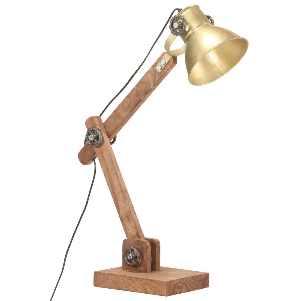 Lampada da Scrivania Industriale Ottone Rotonda 58x18x90 cm E27cod mxl 95487