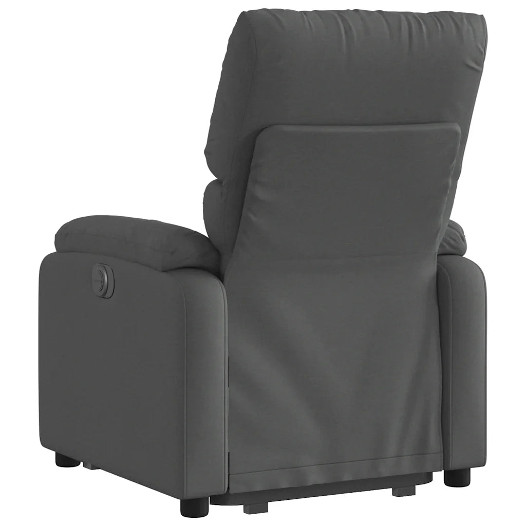Poltrona | Sedia Relax Alzapersona Reclinabile Grigio Scuro in Tessuto