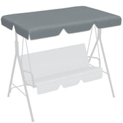 Tettuccio di Ricambio per Dondolo UV50+ 192x144 cm Grigio Scuro