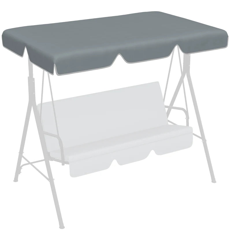 Tettuccio di Ricambio per Dondolo UV50+ 192x144 cm Grigio Scuro