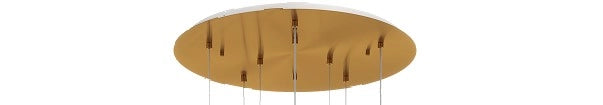 SOSP. OTTONE SAT. 8 LUCI TONDA VETRI PICCOLI (4 AMBRA+4 BRONZO) 1194OS-S8 TP-AB