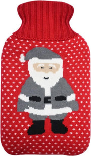 Flessa per acqua calda con isolamento - Tema Natale - 2L compatibile - Guanto imbottito - Ideale come regalo per l'inverno