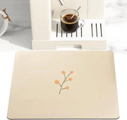 Mat di asciugatura per cucina, 40x50cm, mat di asciugatura per macchina del caffè, mat di asciugatura per gatto, mat di asciugatura assorbente, fondo antiscivolo in gomma, accessori per la cucina, macchina del caffè (crème)