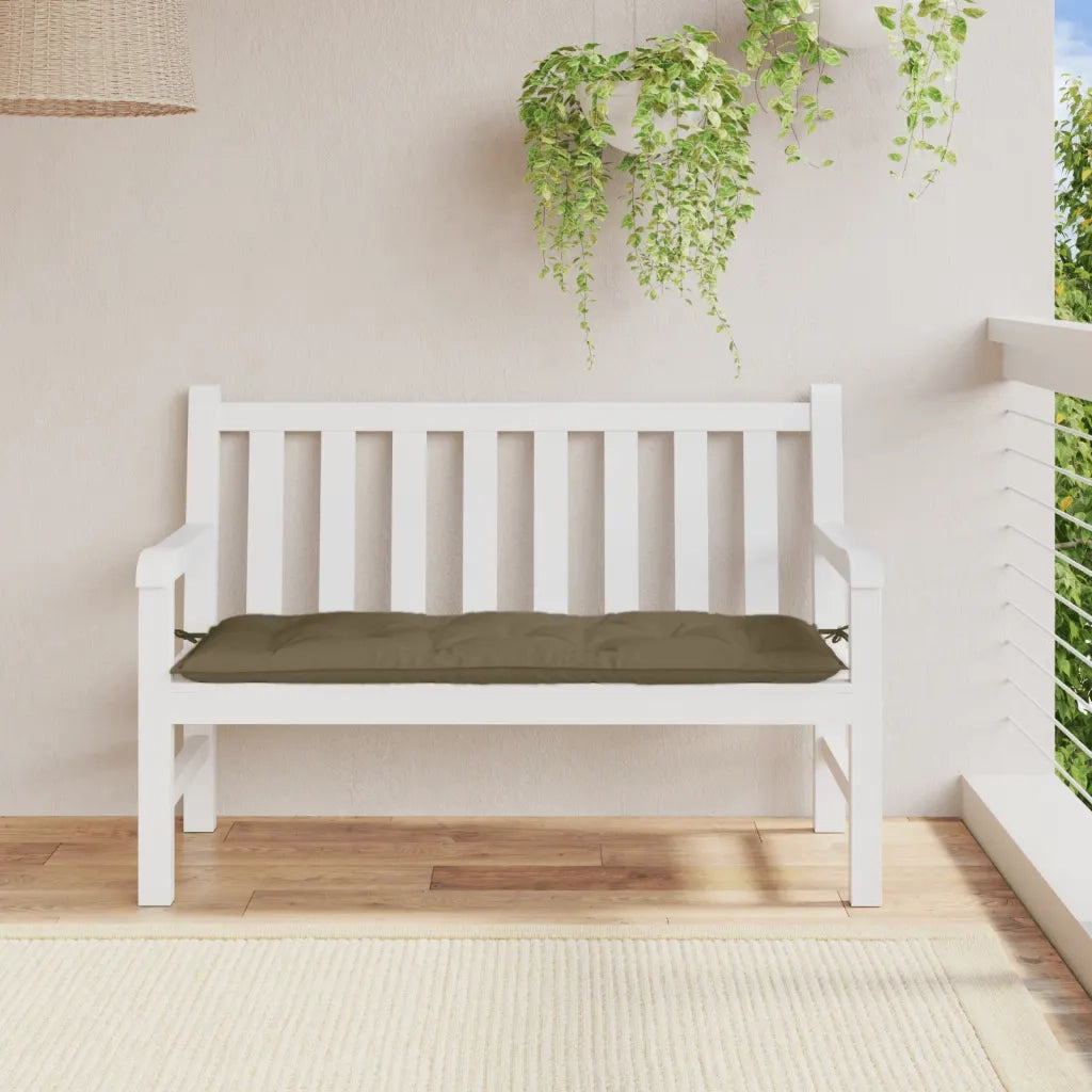 Cuscino per Panca da Giardino Tortora MÃ©lange 120x50x7cm