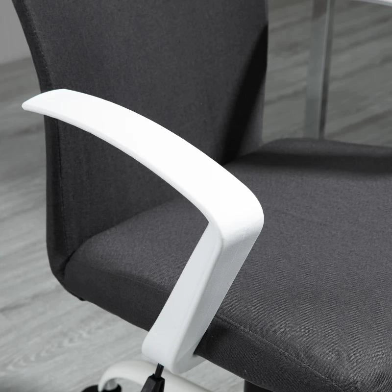 SEDIA DA UFFICIO ERGONOMICA E GIREVOLE CON ALTEZZA REGOLABILE, 61X61X89-99 CM, GRIGIO SCURO
