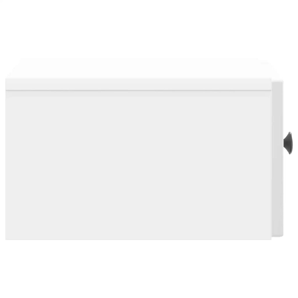 Mobiletto da notte a muro 2 pcs Bianco Lucido 33 x 34,5 x 20 cm 898094