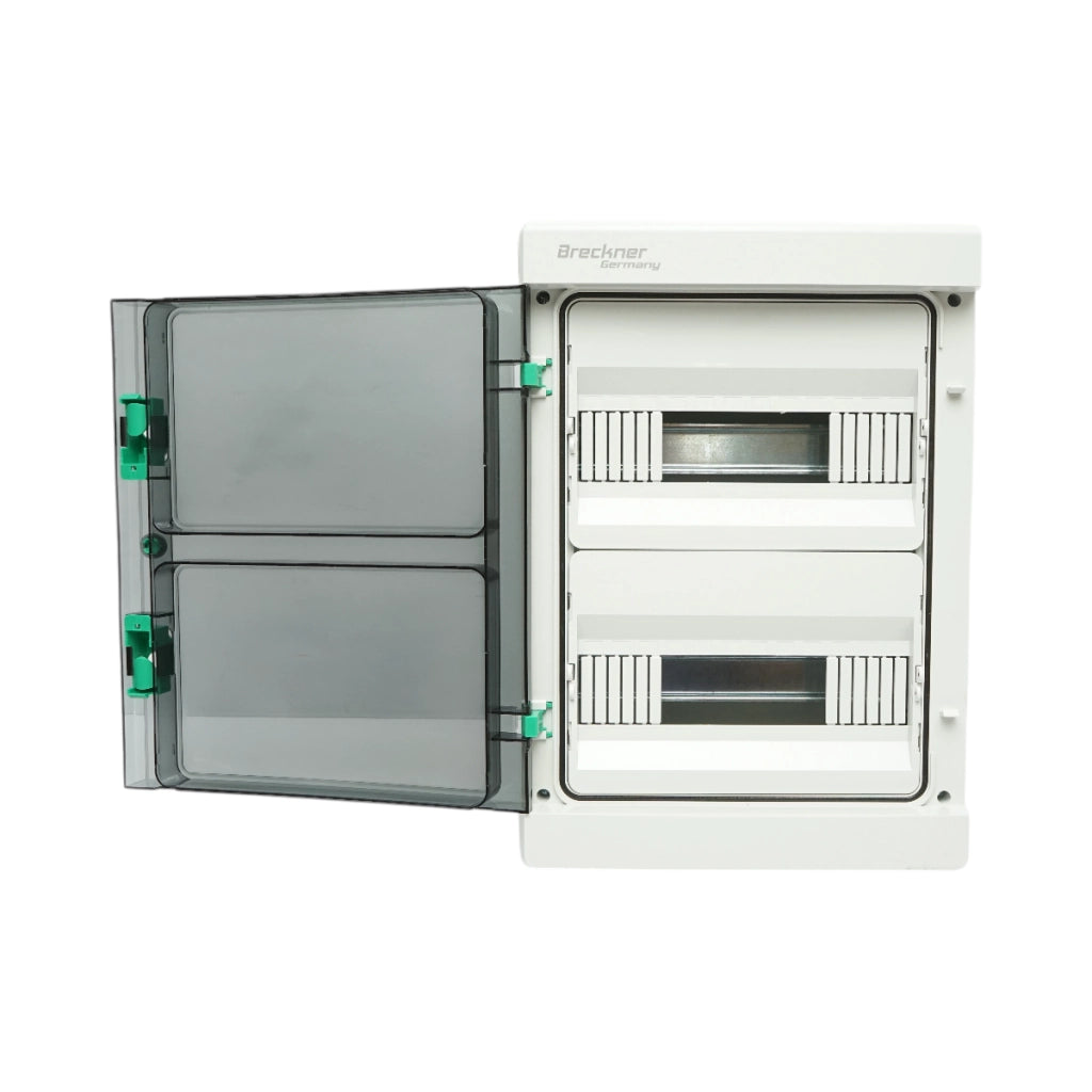 Pannello fusibili PT a 2 file, 24 moduli, IP65, montaggio superficiale Breckner Germany
