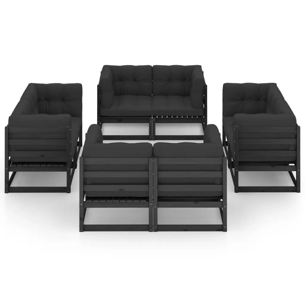 Set Divani da Giardino 8 pz con Cuscini Legno Massello Pino 3076338