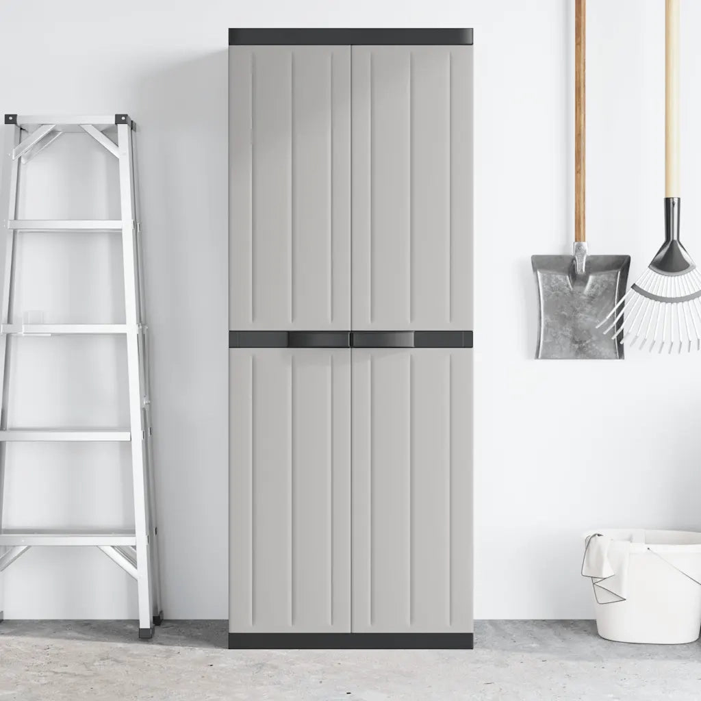 Armadio da Esterno Grigio e Nero 65x37x165 cm in PPcod mxl 133765