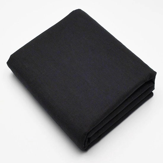 Tessuto in cotone 100%, venduto per metro, larghezza 240 cm, tessuto in cotone 100% Oeko-Tex Standard 100, colori lisci per cucire (nero, 100 cm)