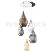 SOSPENSIONE IN VETRO 1193 PICCOLO TRASPARENTE ROSONE ACQUISTABILE SEPARATAMENTE 1 LUCE ATTACCO E27 D.25CM