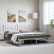 Giroletto con Testiera Metallo Bianco 193x203 cmcod mxl 81877
