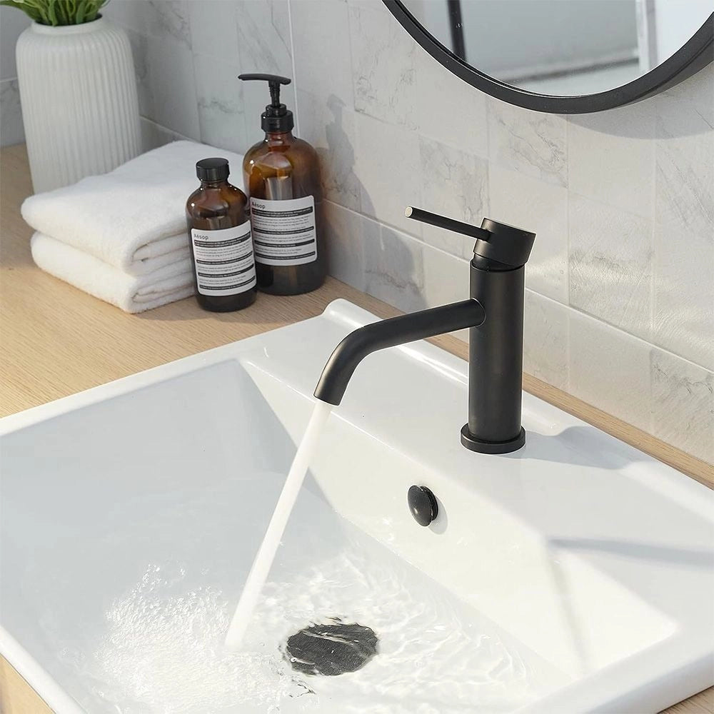 Rubinetto Da Lavabo Rea Lungo Black Low