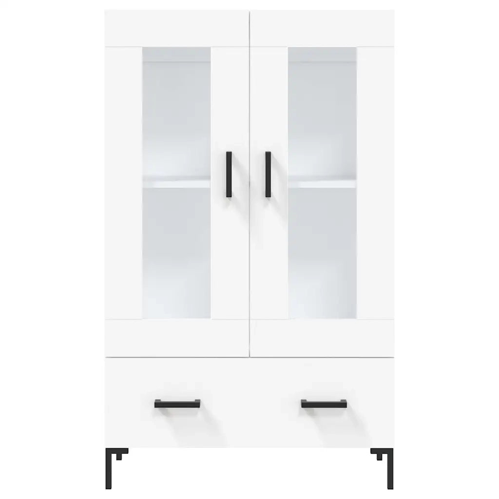 Credenza-Buffet-Armadio da cucina Bianca 69,5x31x115 cm in Legno Multistrato 399225
