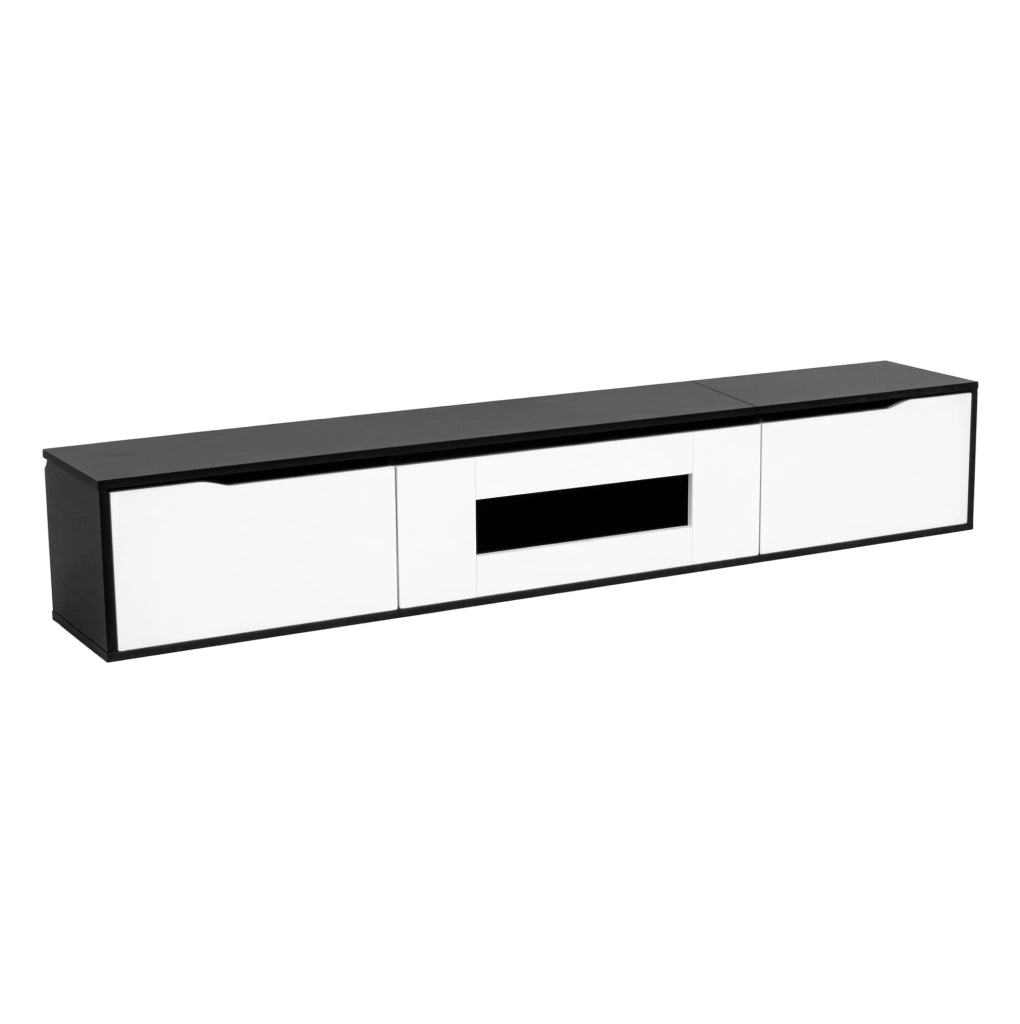 Mobile TV 180 cm nero e bianco con LED USB