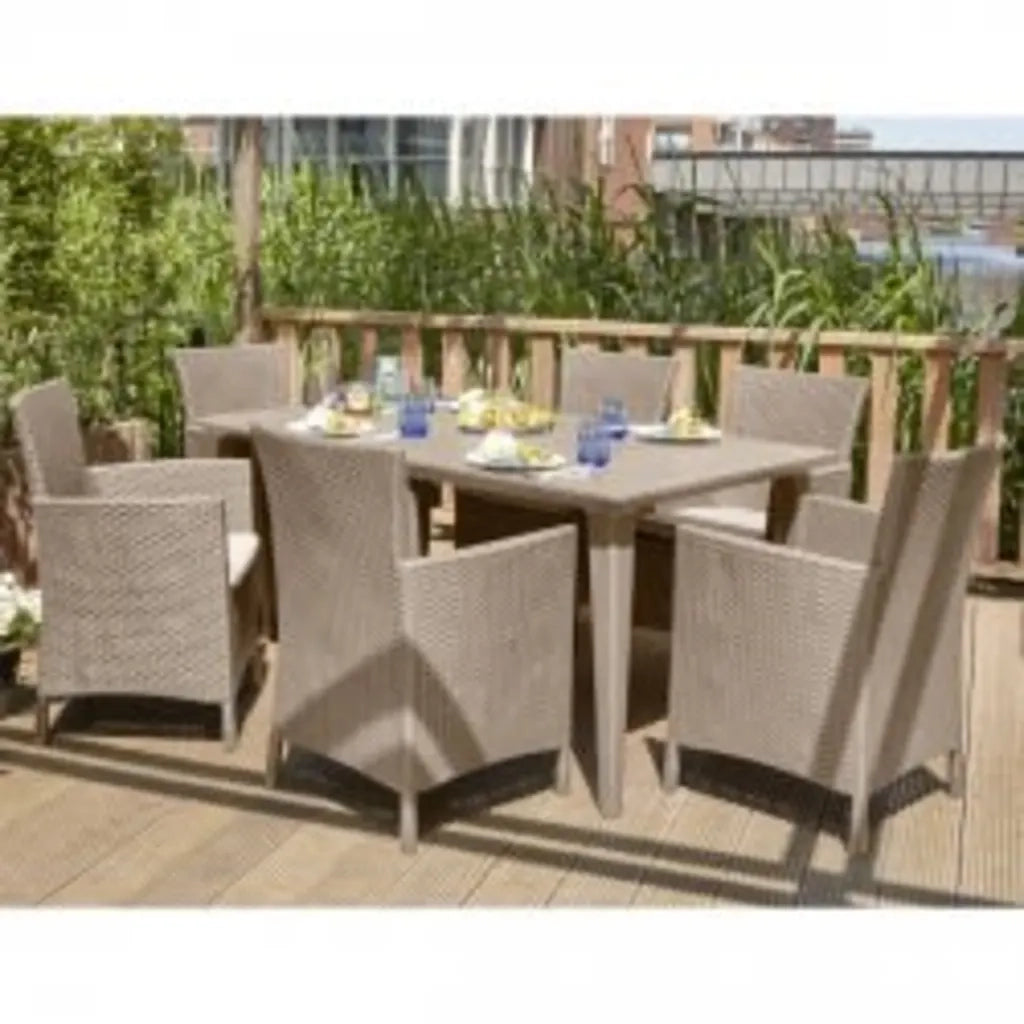 Keter Sedia da Pranzo da Giardino Iowa Cappuccino 215519 3082792