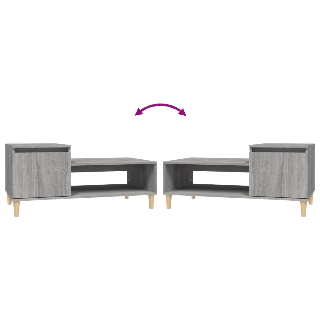 Tavolino da Salotto grigio sonoma 100x50x45cm Legno Multistrato cod mxl 26105
