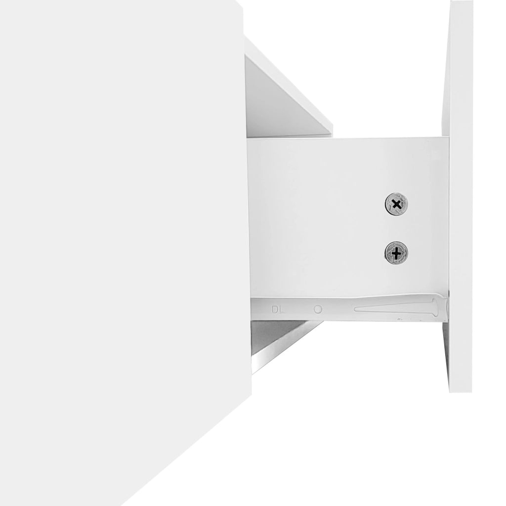 Mobile TV 170 x 33 x 33,5 cm bianco e legno, ripiani in vetro, LED