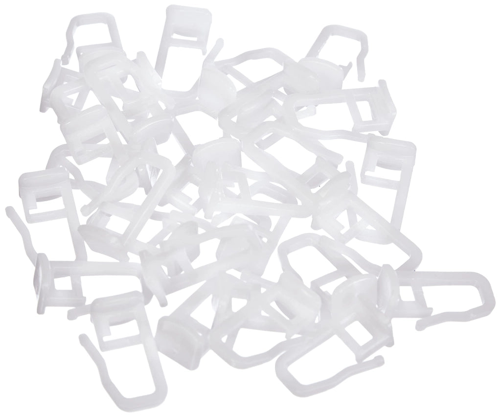 Scorrimenti per binari tende GE/P2Ü, in plastica, colore bianco, confezione da 30 pezzi.