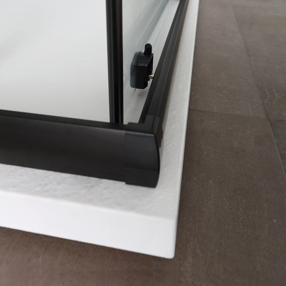 Box doccia 70x90 h190 profilo nero opaco