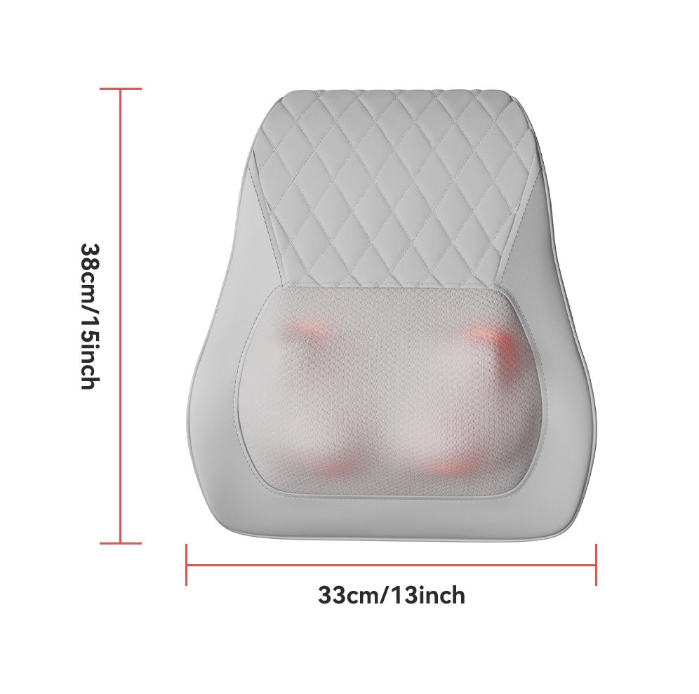 Cuscino massaggiante shiatsu 3D grigio per collo, spalle e schiena