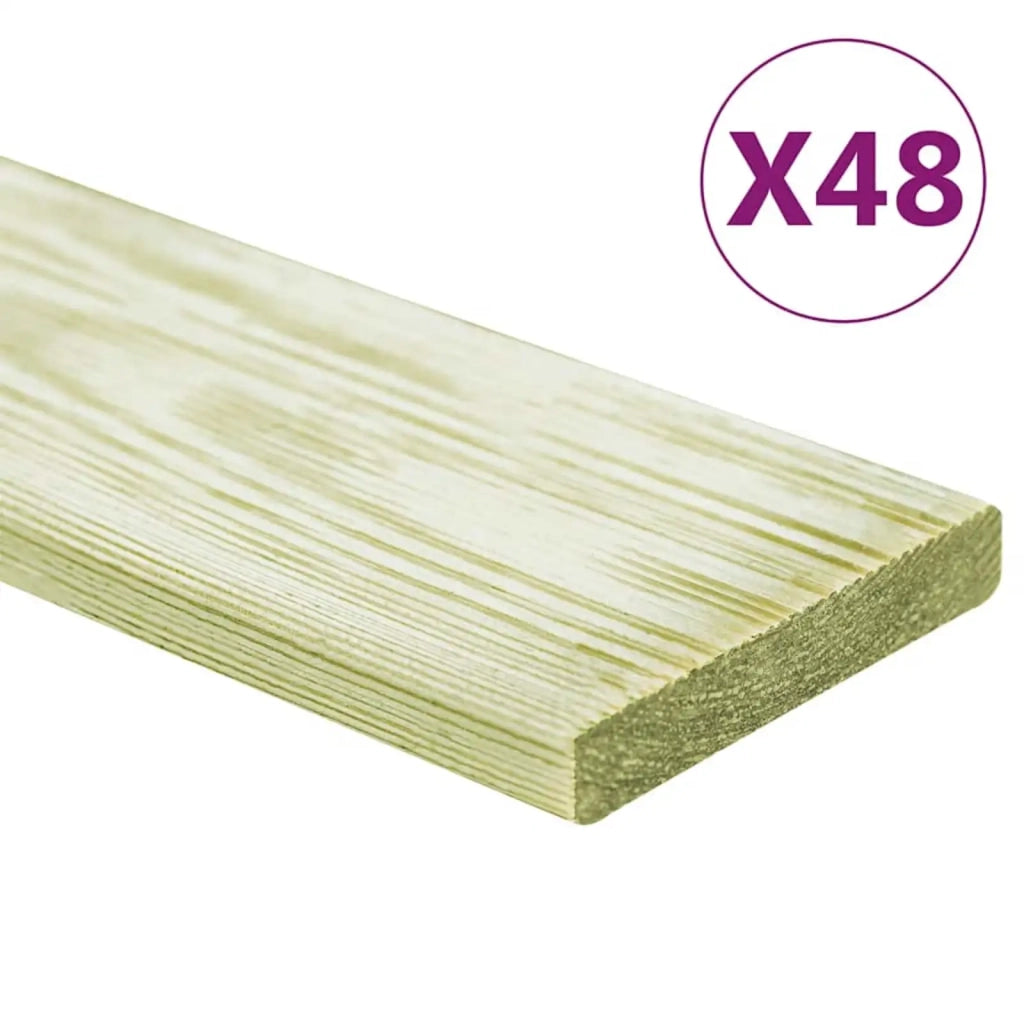 Pavimento da Deck 48 pz Verde impregnato 1.44 m² 3449756