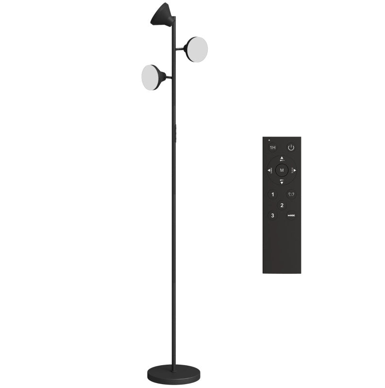 Lampada da terra dimmerabile RGB con 3 teste orientabili e telecomando