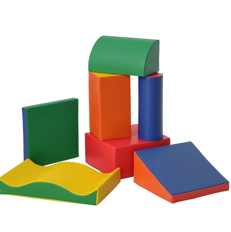 BLOCCHI Morbidi da gioco Set da 7 pezzi in pelle rigenerata multicolore