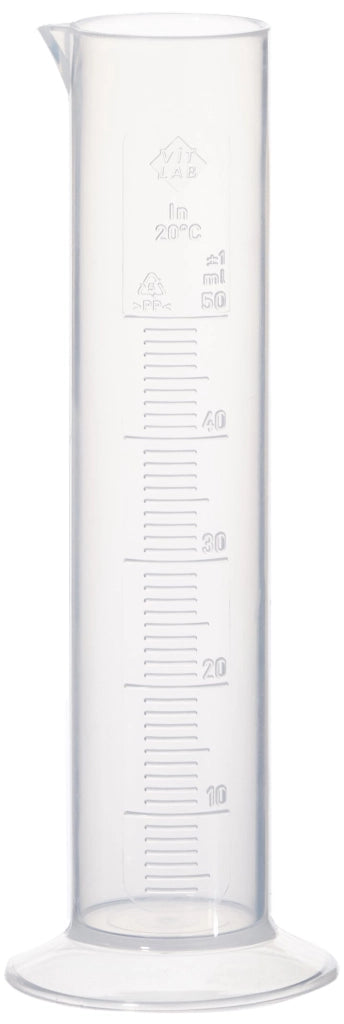 Contenitore cilindrico, forma bassa, in PP, capacità 50 ml, base circolare