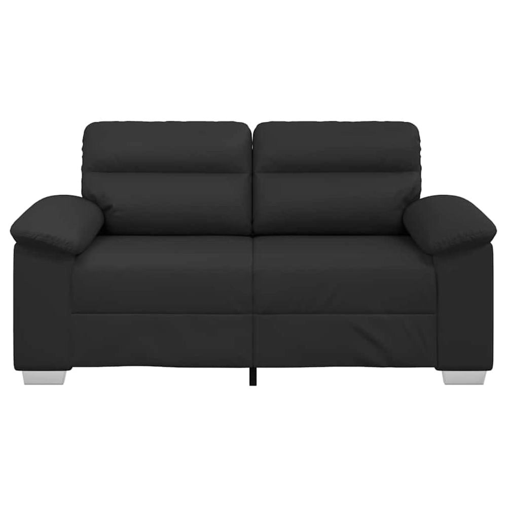 Divano a 2 posti nero 160x81x84 cm in similpelle