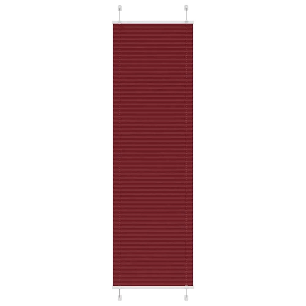 Tenda Plissettata Rosso Bordeaux 60x200 cm Larghezza Tessuto
