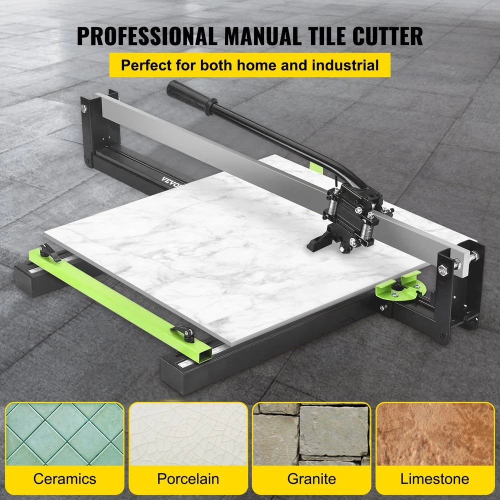 Tagliapiastrelle Manuale 800mm in Alluminio con Guida Laser Taglia Piastrelle Robusto per Gres Porcellanato e Ceramica Fai da Te