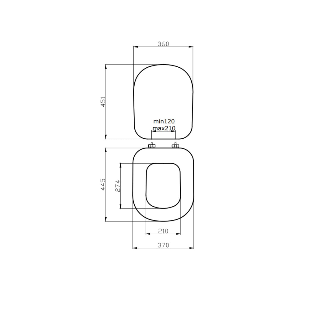 Copriwater modello Oasi in MDF bianco
