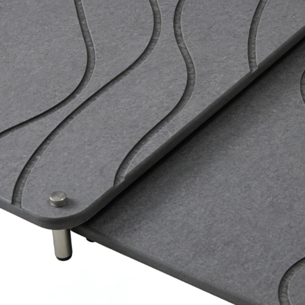 Set da 2 tappetini in terra di diatomee, color grigio scuro, 40x30 cm