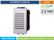 MODULO SUONERIA 1P 6A 220V BIANCO COMPATIBILE BTICINO SERIE LIVING - ETTROIT