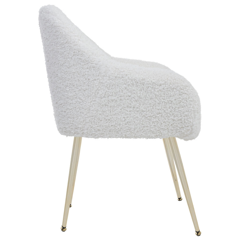 Sedia in legno imbottita bianca 66x65x82h cm