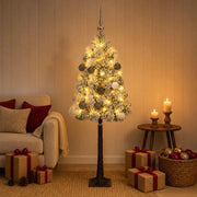 Albero di Natale artificiale con rami snodati e palline 180 cm 3467306