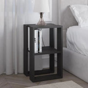 Comodino due ripiani Lonie 34x30x55h colore antracite