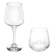 Set elaya 12pz 19x19x6 cm in vetro