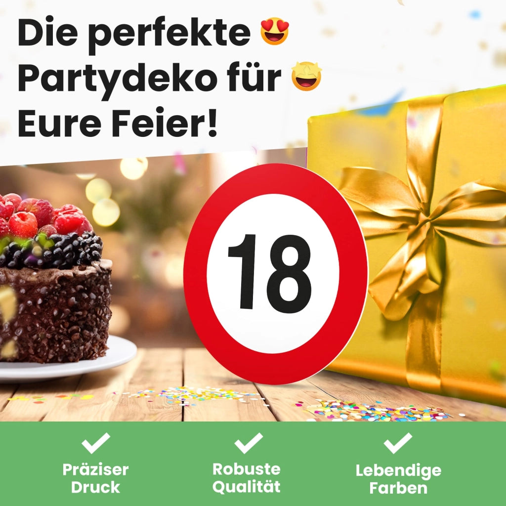 Targhetta in plastica, 20x20 cm – 18° compleanno, regalo per i migliori amici
