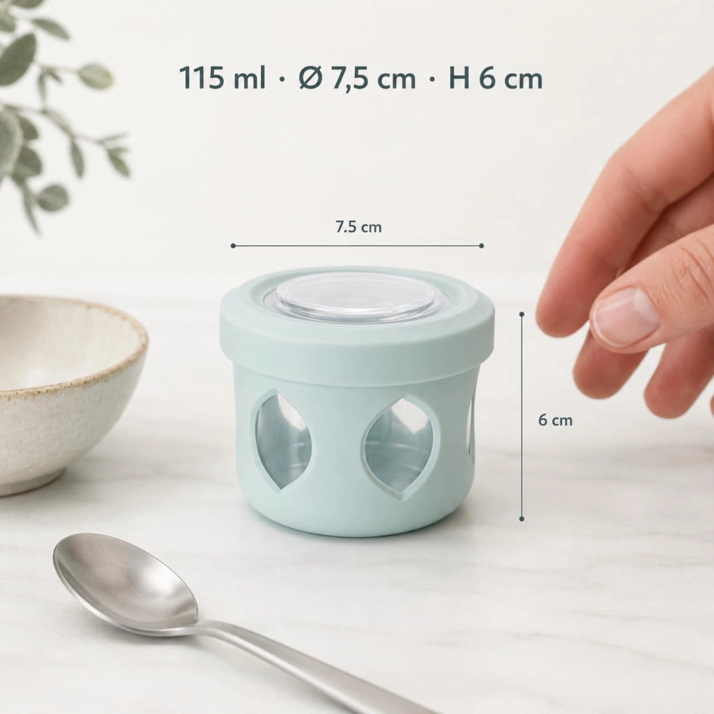 Set di 8 contenitori piccoli da 115 ml, ideali per snack e salse