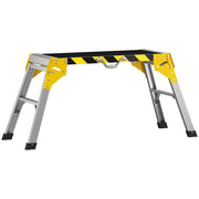 Tavolo da lavoro pieghevole in alluminio banco da lavoro portatile con maniglia e superficie antiscivolo portata 150 kg argento