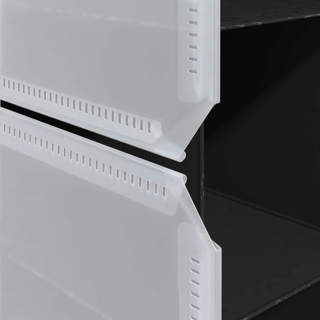Armadio Modulare con 9 Scomparti 109x36,5x143 cm Nero e Bianco 240497